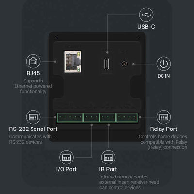 10.1 인치 스마트 홈 태블릿 RK3566 CPU와 4면 LED 라이트 바 - 벽에 장착된 안드로이드 제어 화면