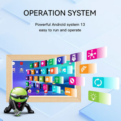 15.6인치 RK3568 4+32GB 벽걸이형 광고 태블릿 NFC POE 터치스크린 비즈니스 우드 프레임 안드로이드14 태블릿