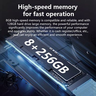 새로운 디자인 17인치 N5095 CPU POS 머신 8+256GB 대용량 메모리 Win10 소매 캐시 레지스터 POS 터미널