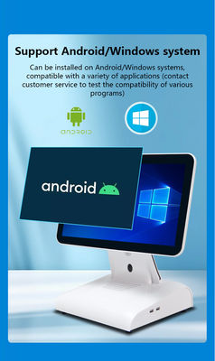 15인치 N2840 데스크톱 POS 머신 레스토랑 POS 터미널 2+32GB 고객 디스플레이와 함께 온인원 POS 시스템
