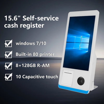 레스토랑 셀프 서비스 주문 카운터 키오스크 윈도우 8+128GB 셀프 서비스 결제 키오스크 프린터 Nfc QR 코드 스캐너