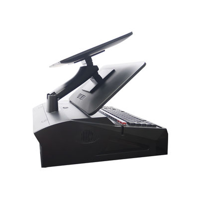 13.3/15.6인치 듀얼 터치 스크린 POS 시스템 I3 윈도우 시스템 소매점 POS 터미널 (접이식 받침대 포함)