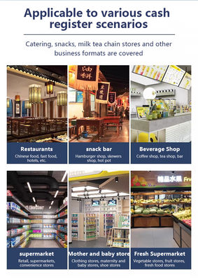 15.6" 셀프 서비스 POS 기계와 Win 10 운영 체제 터치 스크린 스캐너 프린터 NFC QR 코드 리더