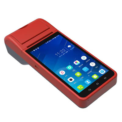 Android 8.1 운영체제 5.5인치 NFC POS 시스템 핸드헬드 계산원 POS 기기, 58mm 열전사 영수증 프린터 포함