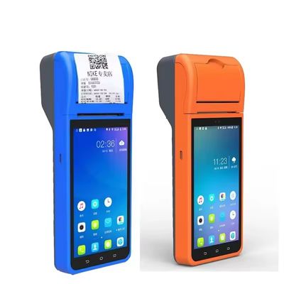 Android 8.1 운영체제 5.5인치 NFC POS 시스템 핸드헬드 계산원 POS 기기, 58mm 열전사 영수증 프린터 포함