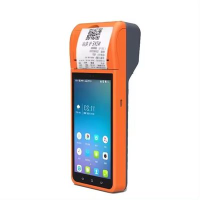 Android 8.1 운영체제 5.5인치 NFC POS 시스템 핸드헬드 계산원 POS 기기, 58mm 열전사 영수증 프린터 포함