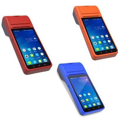Android 8.1 운영체제 5.5인치 NFC POS 시스템 핸드헬드 계산원 POS 기기, 58mm 열전사 영수증 프린터 포함