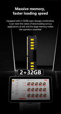 수용성 터치 듀얼 화면 레스토랑용 온인원 POS 시스템 와이파이 현금 등록장 및 32GB 하드 디스크 용량