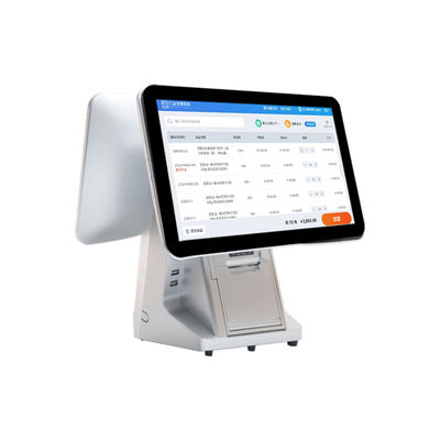 15.6인치 14인치 듀얼 스크린 안드로이드 시스템 POS 머신 (현금 결제 서랍 및 올인원 터치 스마트 소프트웨어 POS 터미널 포함)