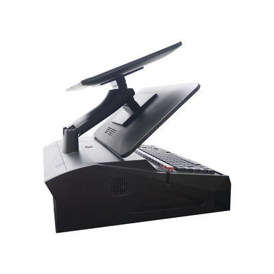 15.6인치 듀얼 스크린 터치 모든 1 POS 시스템 현금 상자와 58mm 프린터 2GB RAM 슈퍼마켓에 구축