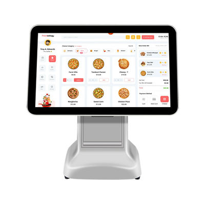 올인원 코어 화이트 USB3.0 인터페이스 스캐너 체크 현금 출납기 POS 터미널 시스템 (80mm 프린터 및 15.6인치 LCD 포함)