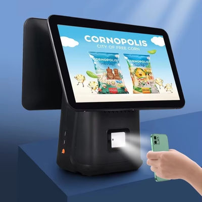소매 POS 기기 15.6인치 안드로이드 POS 터미널 (스캐너 및 프린터 포함) 4GB DDR4 메모리 64GB 하드 디스크 용량