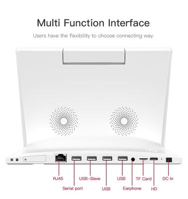 데스크톱 10.1인치 L 모양 안드로이드 태블릿 PC 와이파이 NFC 터치 스크린 쿼드 코어 스마트 오피스 셀프 서비스 키오스크 비즈니스 사용