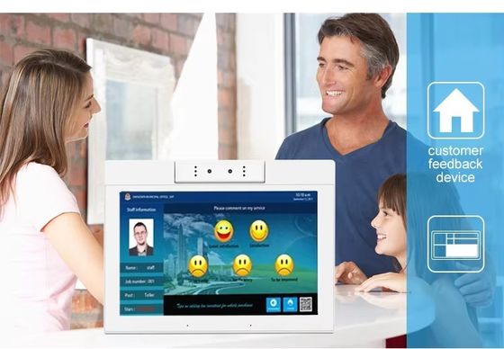 데스크톱 10.1인치 L 모양 안드로이드 태블릿 PC 와이파이 NFC 터치 스크린 쿼드 코어 스마트 오피스 셀프 서비스 키오스크 비즈니스 사용