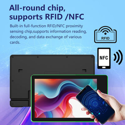 10.1-인치 월 마운트 안드로이드 태블릿 쿼드 코어 록 칩 RK3576과 4면 LED 라이트 바 회의실 예약