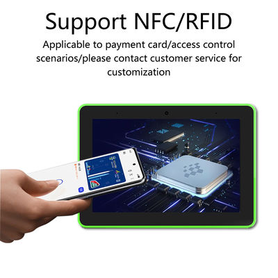 8 - 인치 벽에 장착된 안드로이드 태블릿 PC POE NFC 와이파이 터치 스크린과 함께 4 - 스마트 홈 회의실을위한 측면 LED 조명 호텔 예약 스케줄링