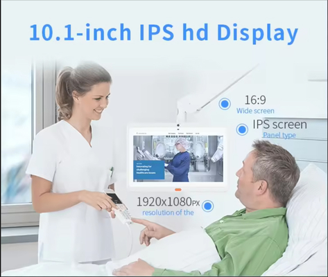 벽걸이형 10.1인치 안드로이드 태블릿 PC 의료 간호 와이파이 POE 4G LTE 카메라 통화 핸들 병원 클리닉용 간호사 호출 시스템