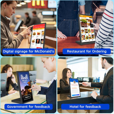 15.6인치 NFC 소매 태블릿 Rockchip 쿼드 코어 L자형 안드로이드 태블릿 컴퓨터 레스토랑 주문