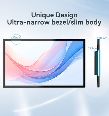 벽걸이형 회의실용 LED 라이트 바가 있는 15.6인치 RK3566 쿼드 코어 안드로이드 태블릿 PC