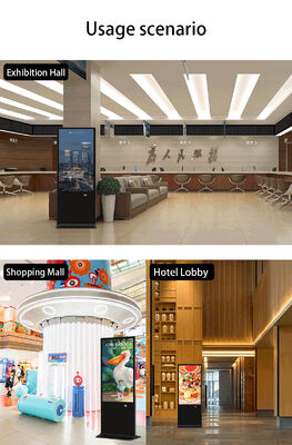 43 인치 바닥 서있는 디지털 사이니지 LCD 광고 디스플레이 터치 스크린 스마트 키오스크 포스터 플레이어 쇼핑몰