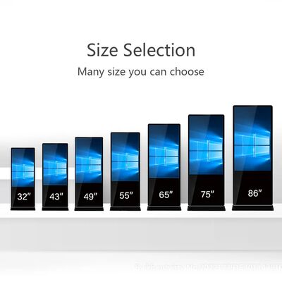 43 인치 바닥 서있는 디지털 사이니지 LCD 광고 디스플레이 터치 스크린 스마트 키오스크 포스터 플레이어 쇼핑몰