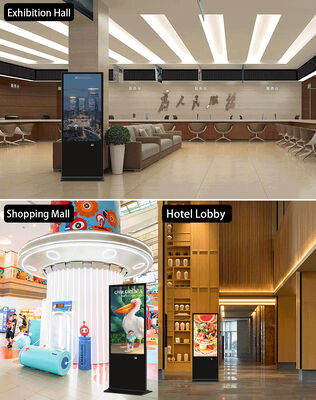 43 인치 바닥 서있는 디지털 사이니지 LCD 광고 디스플레이 터치 스크린 스마트 키오스크 포스터 플레이어 쇼핑몰