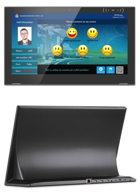 17인치 Poe NFC L자형 데스크탑 레스토랑 주문 안드로이드 태블릿 PC (POS 소매용)