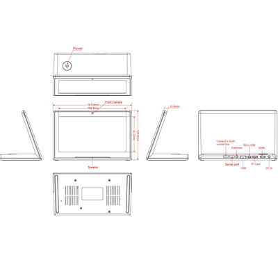 FCC 1.3GHz All-in-One 터치 스크린 PC, 쿼드 코어 코텍스 A7 1.3GHz 프로세서 및 7인치 IPS 용량 터치 스크린 안드로이드 6.0
