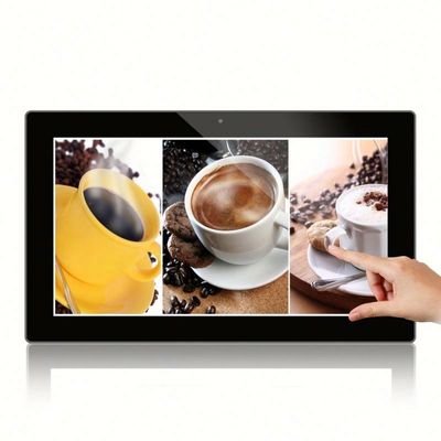 24인치 월 마운트 안드로이드 태블릿 350cd/m2 밝기 및 HDMI USB 디지털 사이니지 지원
