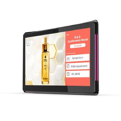 회의실용 LED 조명 바가 있는 10.1인치 NFC POE 벽걸이형 Android 태블릿