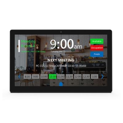 회의실용 LED 조명 바가 있는 10.1인치 NFC POE 벽걸이형 Android 태블릿