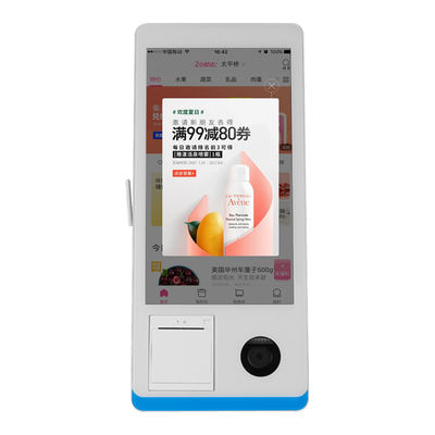 품질  Restaurant Self-service Ordering Counter Kiosk Windows 8+128GB Self-service Payment Kiosk with Printer Nfc QR Code Scanner 공장