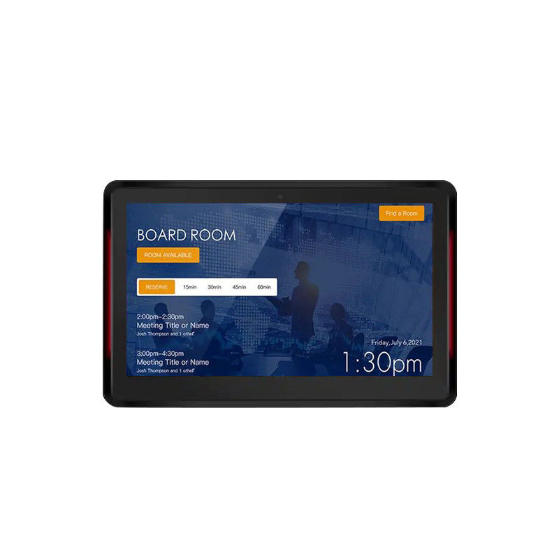 10.1인치 RK3399 2+16GB 벽에 장착된 회의실 태블릿 NFC POE 회의실 예약 시스템 양면 조명